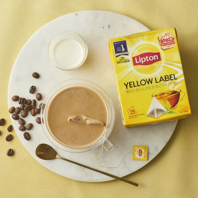 リプトンイエローラベルは、黄色のパッケージが目印の紅茶商品。