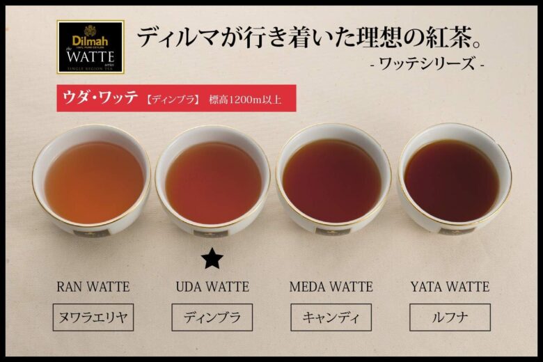 ディルマはおすすめの紅茶ブランドです。「ランワッテ」と呼ばれるヌワラエリアの紅茶が美味しい。