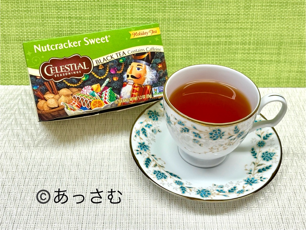 セレッシャルのナットクラッカースイートは、シナモンの香りとすっきりした味わいが魅力の紅茶です。